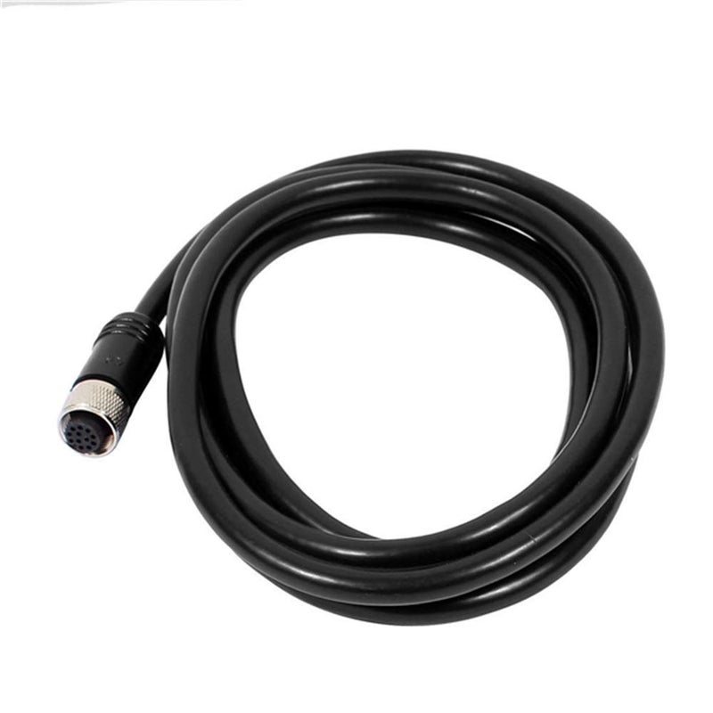 Elecbee M12 Cable A-Code Single Female Head Straight Connector Aviation Socket Electrical Cable (12 Pin 1M/3.3ft Cable) - Image 1